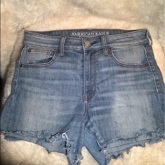 American eagle super super stretch denim shorts size 8 - Picture 1 of 9